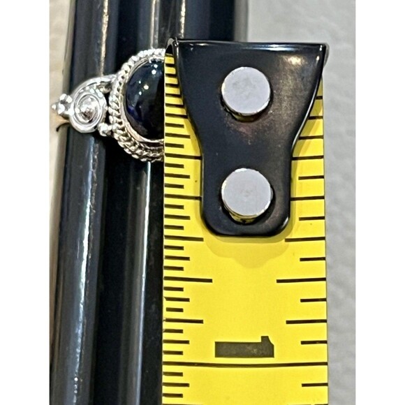 Sterling Silver Australian Black Opal Ring Size 6 Whimsigoth - Picture 10 of 11